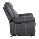 Zubaida Power Motion Glider Recliner, Dark Gray Polish Microfiber Acme