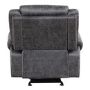 Zubaida Power Motion Glider Recliner, Dark Gray Polish Microfiber Acme