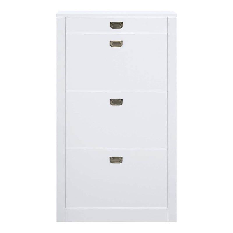 Pagan Shoe Cabinet, White High Gloss Finish Acme