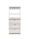 Hewett Shoe Cabinet, Light Oak & White Finish Acme