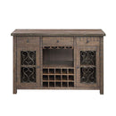 Raphaela 56" Server w/Cup Holder & Wine Rack, Weathered Cherry Finish Acme