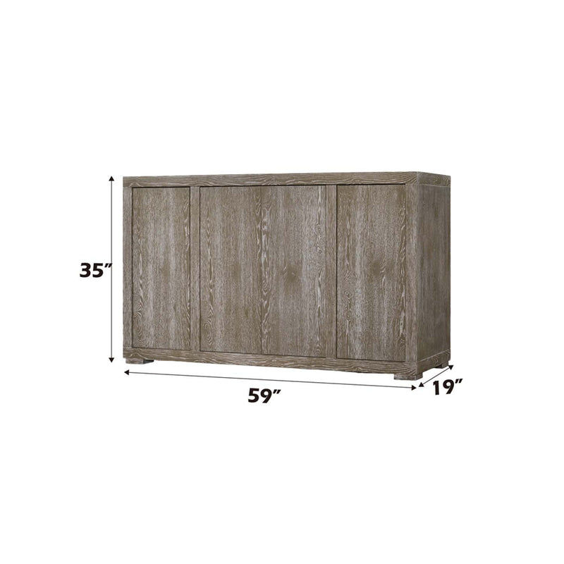 Gabrian 59" Server, Reclaimed Gray Finish Acme