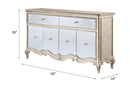 Esteban 68" Server, Mirrored & Antique Champagne Finish Acme