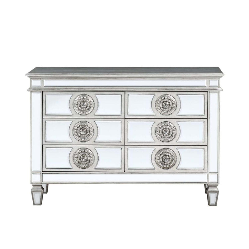 Varian 49" Server, Mirrored & Antique Platinum Finish Acme