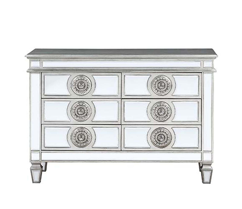 Varian 49" Server, Mirrored & Antique Platinum Finish Acme