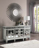 Varian 68" Server, Mirrored & Antique Platinum Finish Acme