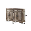 Northville 68" Server, Marble Top & Antique Silver Finish Acme