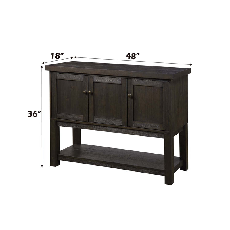 Haddie 48" Server, Distressed Walnut Finish Acme