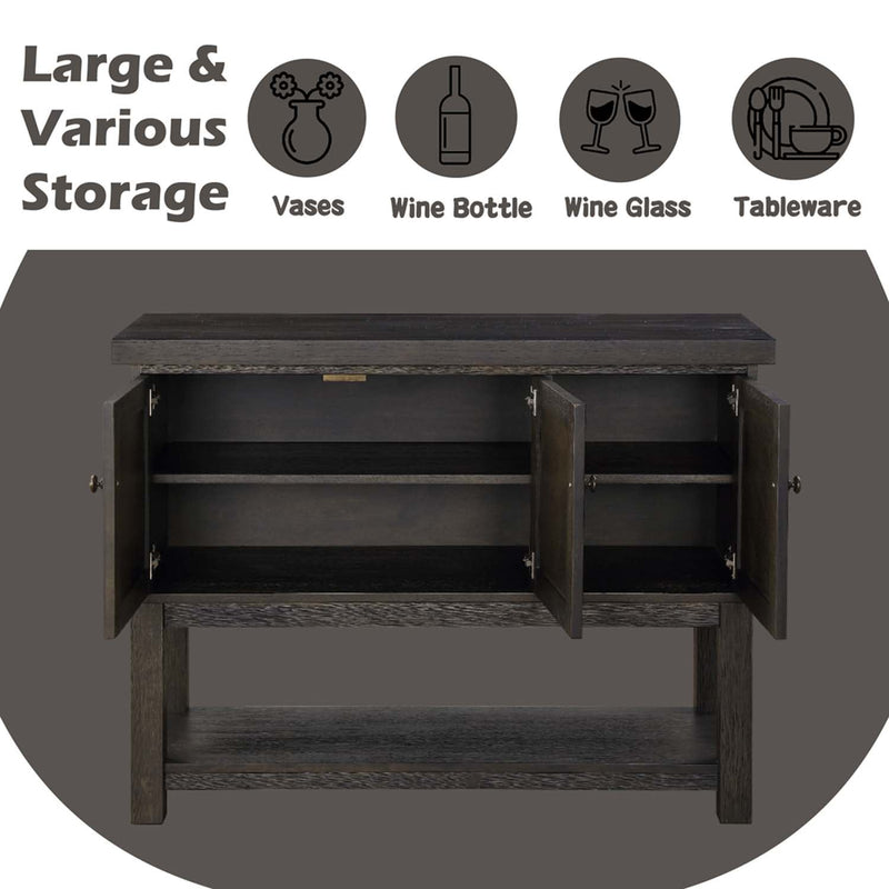 Haddie 48" Server, Distressed Walnut Finish Acme
