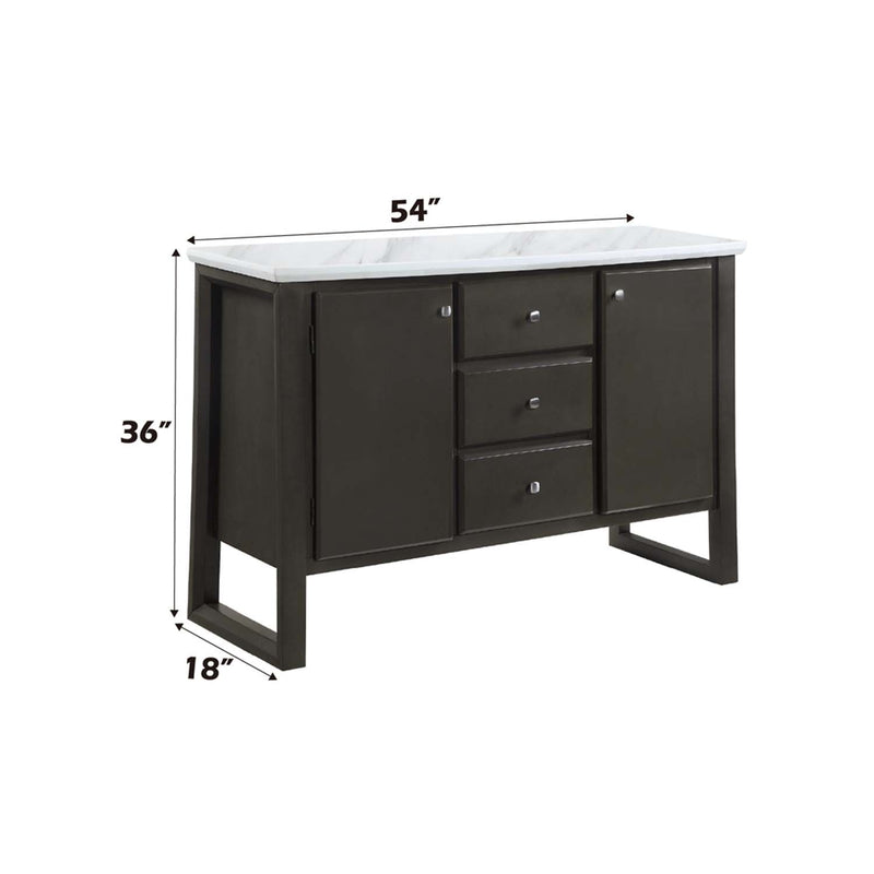 Madan 54" Server, Gray Oak Finish Acme