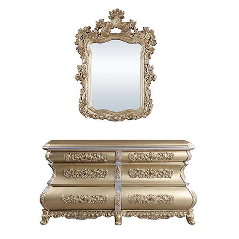 Seville 75" Server, Gold Finish Acme