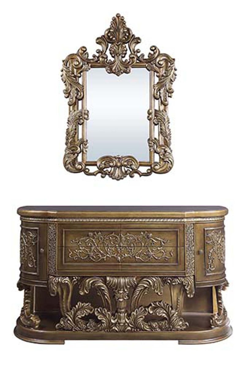 Constantine 72" Server, Brown & Gold Finish Acme