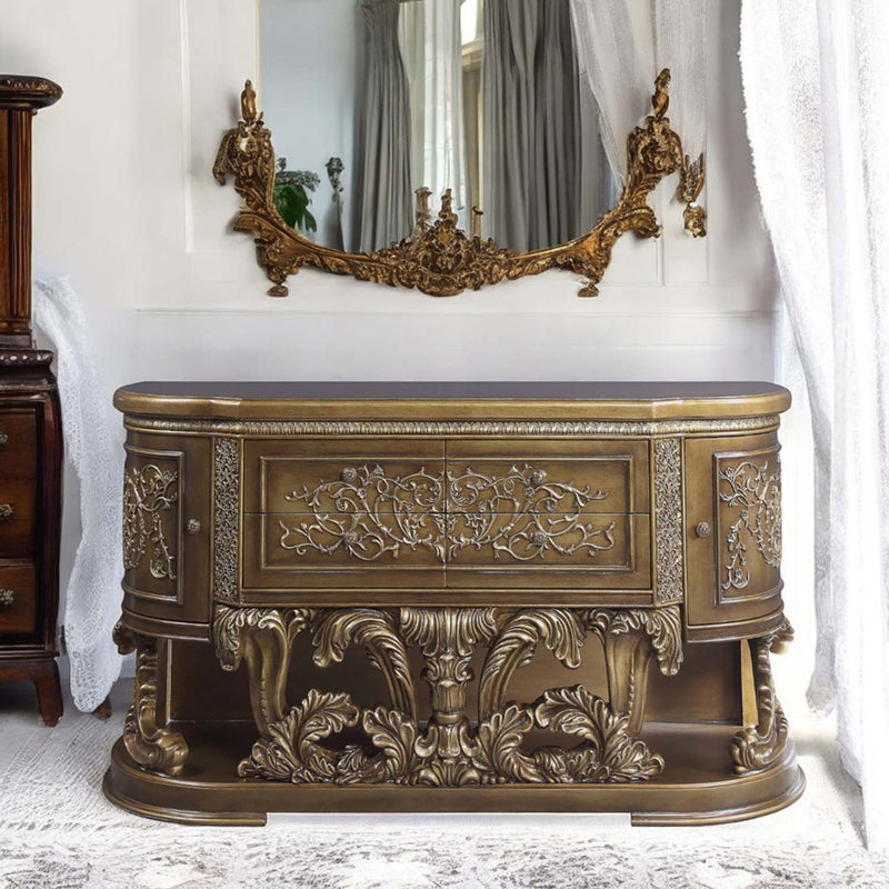 Constantine 72" Server, Brown & Gold Finish Acme