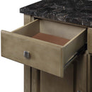 Charnell 56" Server, Marble Top & Oak Finish Acme