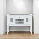 Elizaveta 48" Server, Faux Crystal Diamonds & White High Gloss Finish Acme