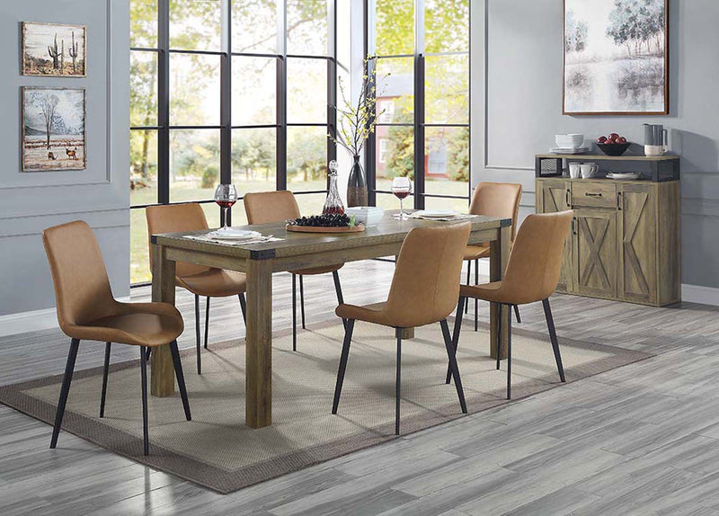 Abiram 39" Server, Rustic Oak Finish Acme