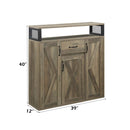 Abiram 39" Server, Rustic Oak Finish Acme