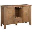 Pascaline 47" Server, Rustic Brown & Oak Finish Acme