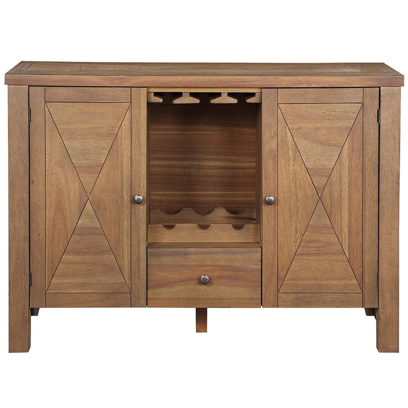 Pascaline 47" Server, Rustic Brown & Oak Finish Acme