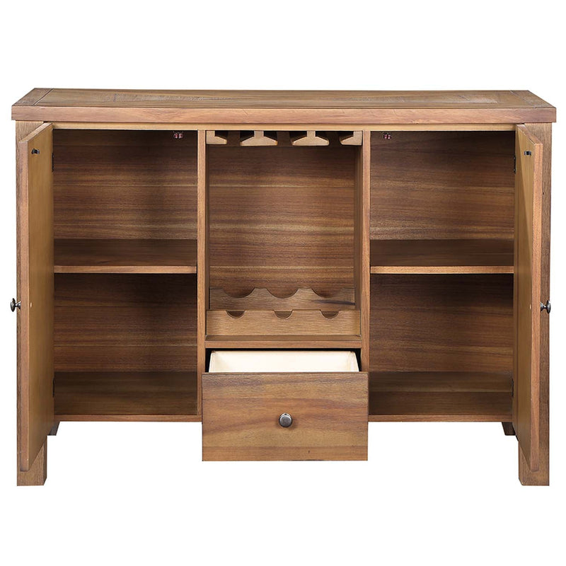 Pascaline 47" Server, Rustic Brown & Oak Finish Acme
