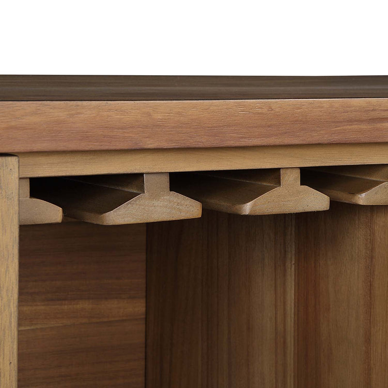 Pascaline 47" Server, Rustic Brown & Oak Finish Acme