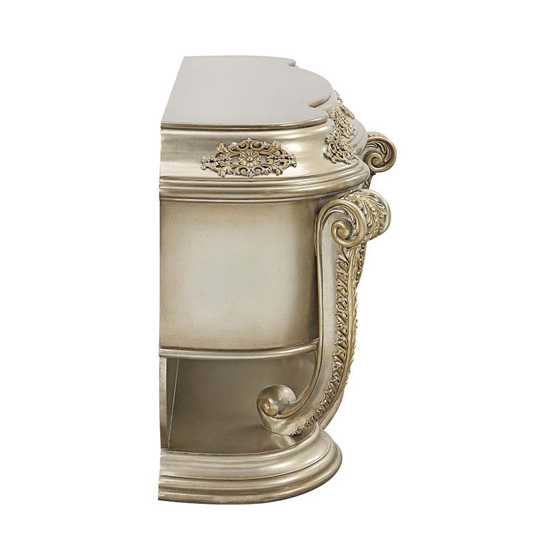 Danae 77" Server, Champagne & Gold Finish Acme