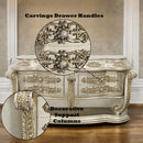 Danae 77" Server, Champagne & Gold Finish Acme