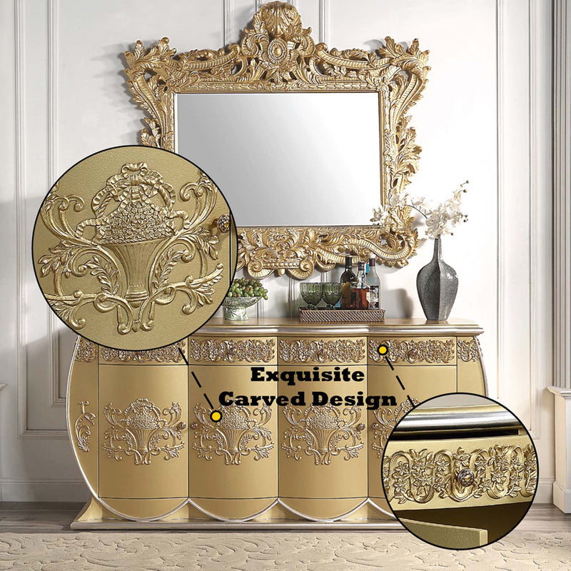 Bernadette 76" Server, Gold Finish Acme