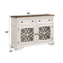 Florian 56" Server, Antique White & Oak Finish Acme