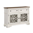 Florian 56" Server, Antique White & Oak Finish Acme