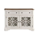 Florian 56" Server, Antique White & Oak Finish Acme