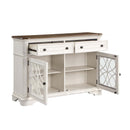 Florian 56" Server, Antique White & Oak Finish Acme