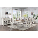 Florian 56" Server, Antique White & Oak Finish Acme