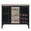 Zudora 47" Server, Antique Oak & Sandy Black Finish Acme