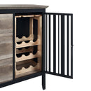 Zudora 47" Server, Antique Oak & Sandy Black Finish Acme