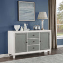 Katia 70" Server, Rustic Gray & Weathered White Finish Acme