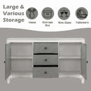 Katia 70" Server, Rustic Gray & Weathered White Finish Acme