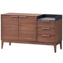 Bevis 53" Server, Green Fabric & Walnut Finish Acme