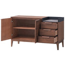 Bevis 53" Server, Green Fabric & Walnut Finish Acme