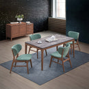 Bevis 53" Server, Green Fabric & Walnut Finish Acme