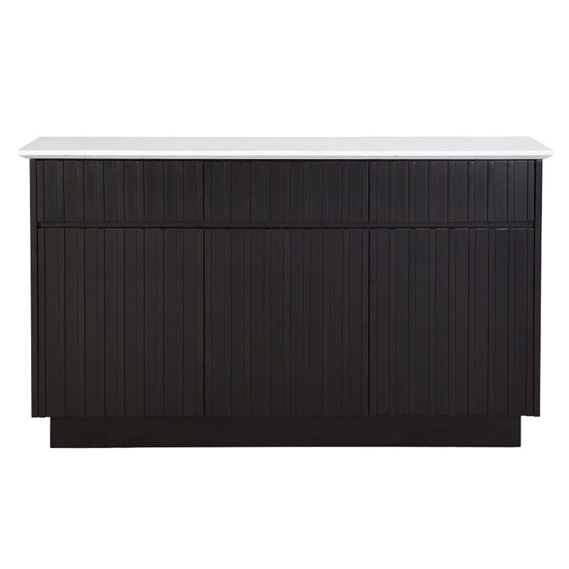 Jaramillo 58" Server, Engineering Marble Top & Black Finish Acme