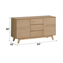 Kasem 55" Server, Oak Finish Acme