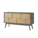 Blayde 59" Server, Light Gray & Natural Finish Acme