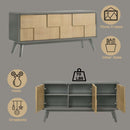 Blayde 59" Server, Light Gray & Natural Finish Acme