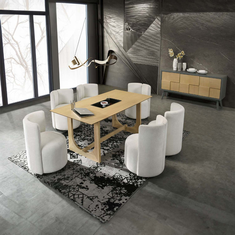 Blayde 59" Server, Light Gray & Natural Finish Acme