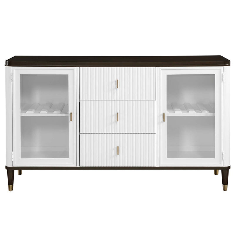 Carena 62" Server, White & Brown Finish Acme