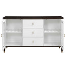 Carena 62" Server, White & Brown Finish Acme