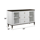 Carena 62" Server, White & Brown Finish Acme