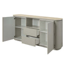 Ingram 65" Server, Ceramic Top & Light Gray Finish Acme