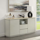 Ingram 65" Server, Ceramic Top & Light Gray Finish Acme